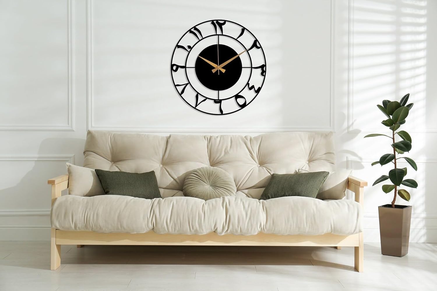 Arabic number metal wall clock | islamic wall clock 40 x40 cm
